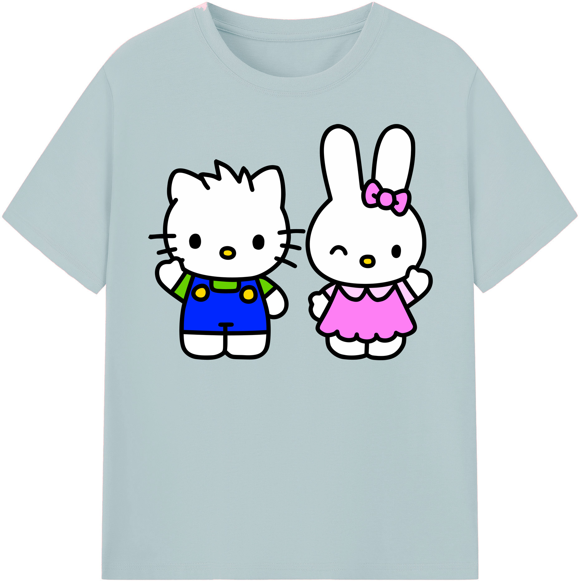 （画像用） Hello Kitty ハローキティ 綿100％半袖Tシャツ（フロントプリント）